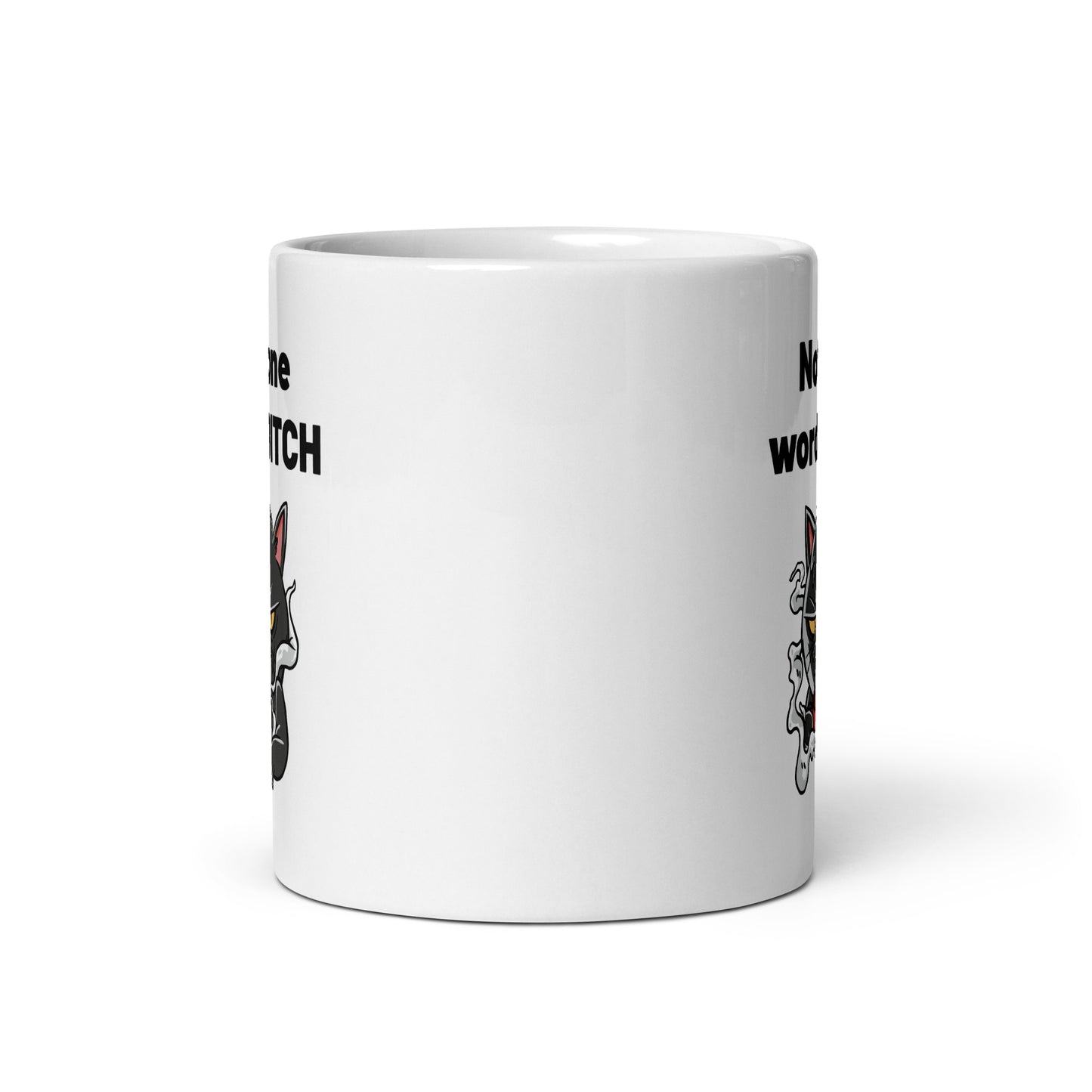 SILENCE White glossy mug