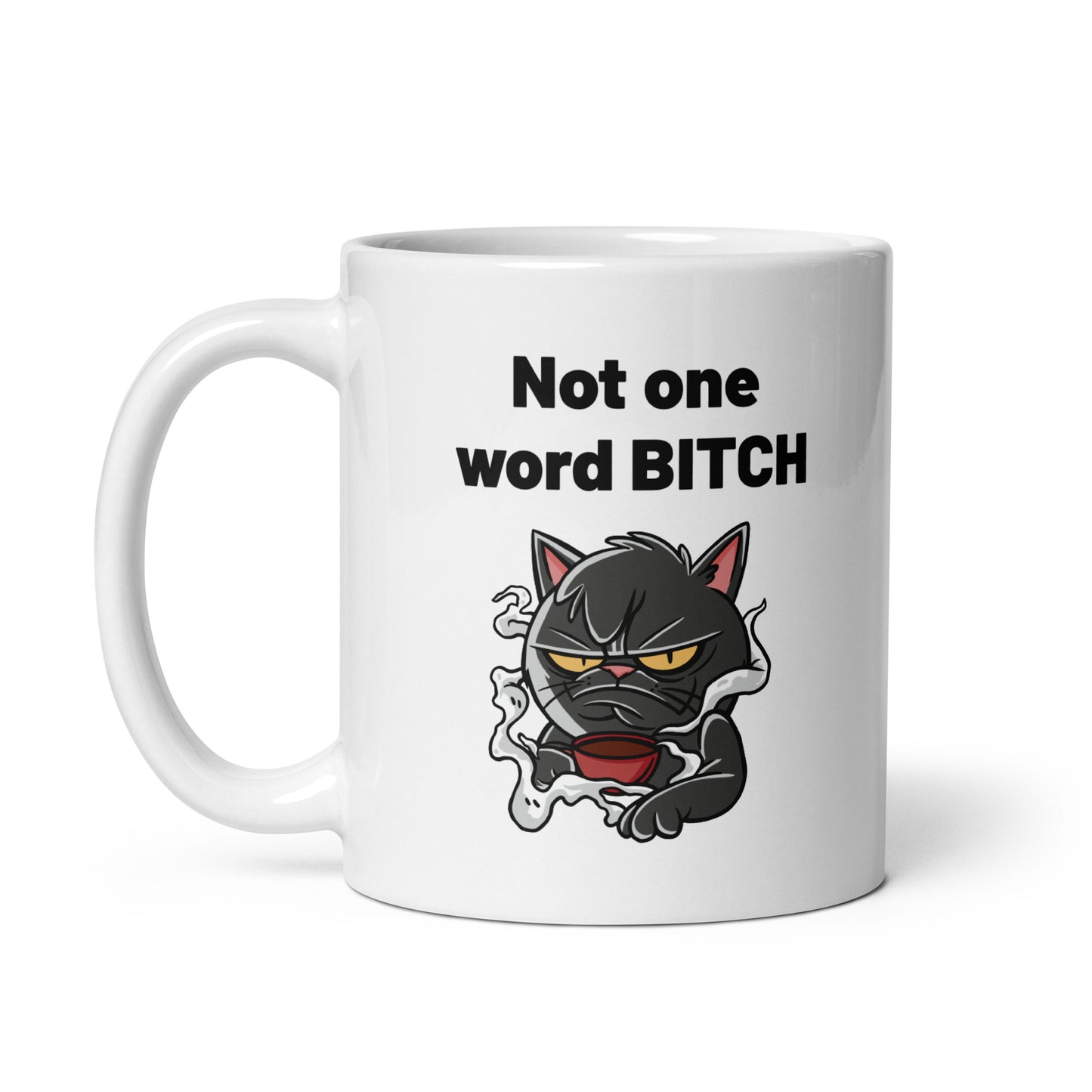 SILENCE White glossy mug