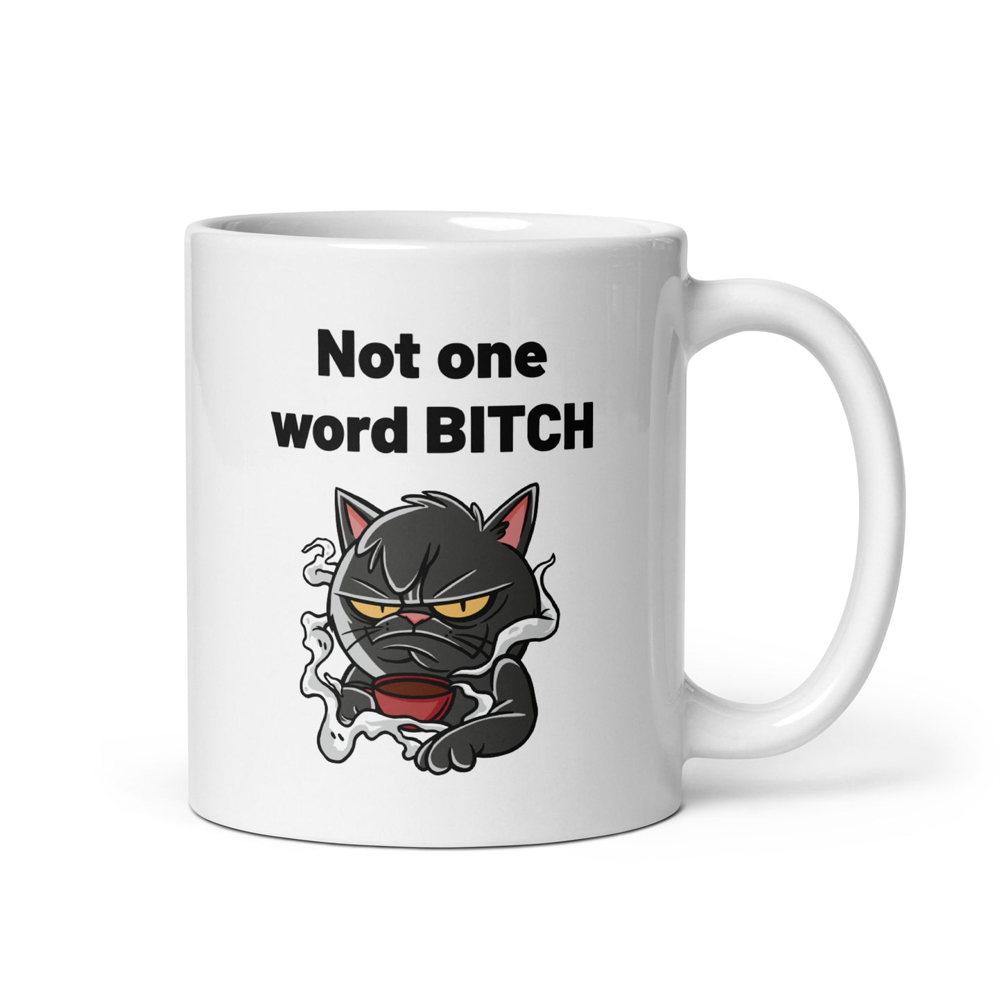 SILENCE White glossy mug